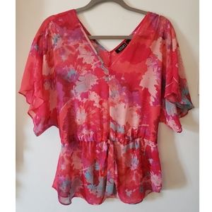 💕Pink Beautiful Tie Waist Blouse